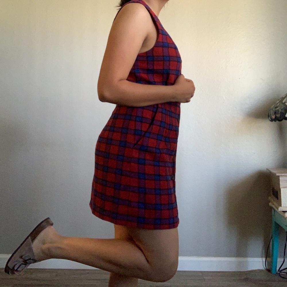 Red and blue patterned dress💙❤️